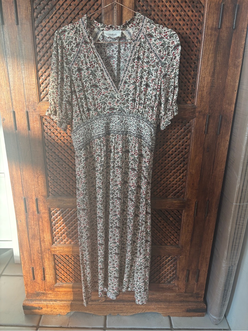 ba&sh Floral V-Neck Maxi Dress